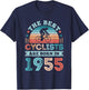 The best Cyclist born in 1955 70th Birthday Cycling Gifts T-Shirt - T-Shirt | Navy