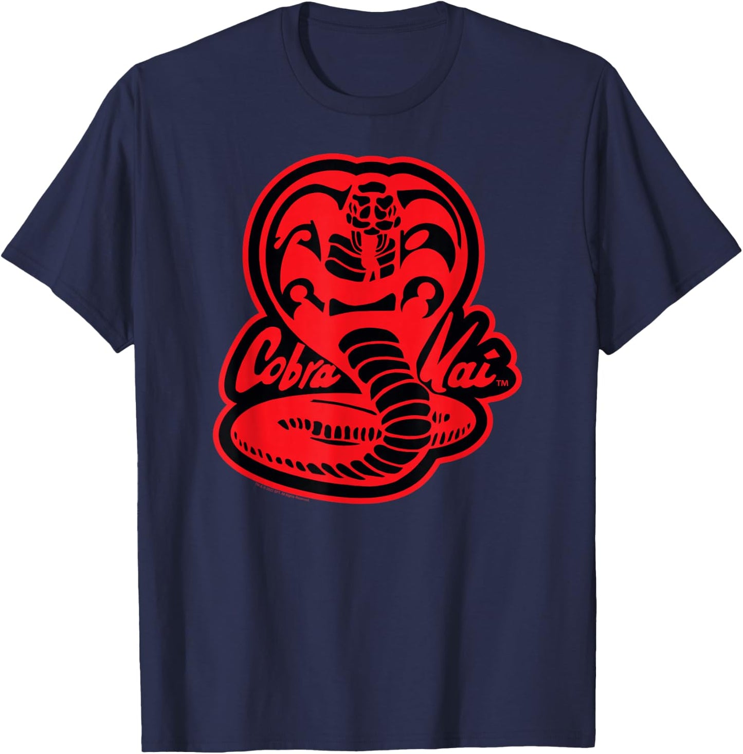 Cobra Kai Red and Black Cobra Logo TV Show T-Shirt - T-Shirt | Navy