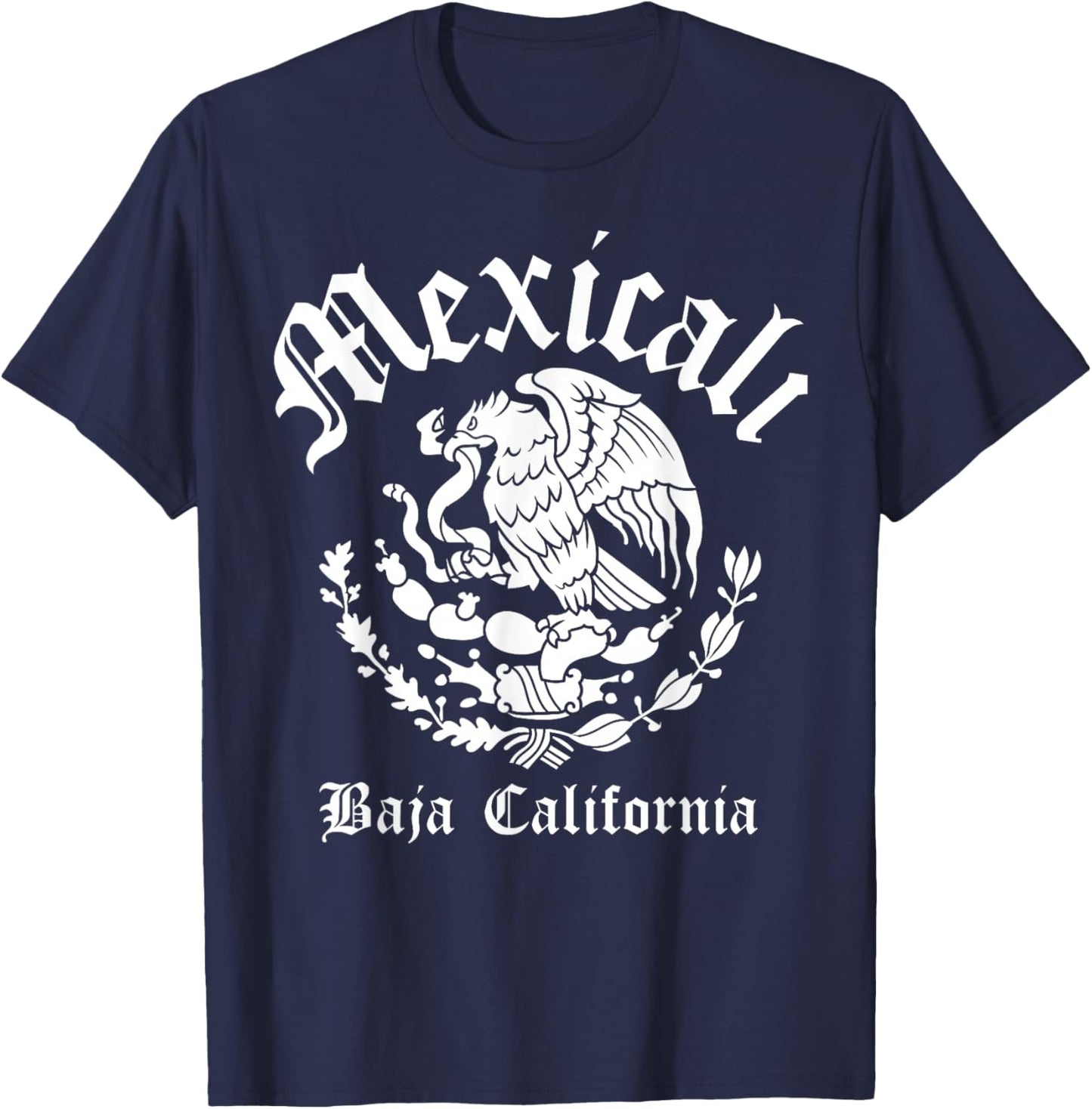 Mexicali with Mexican Emblem Mexicali T-Shirt - T-Shirt | Navy