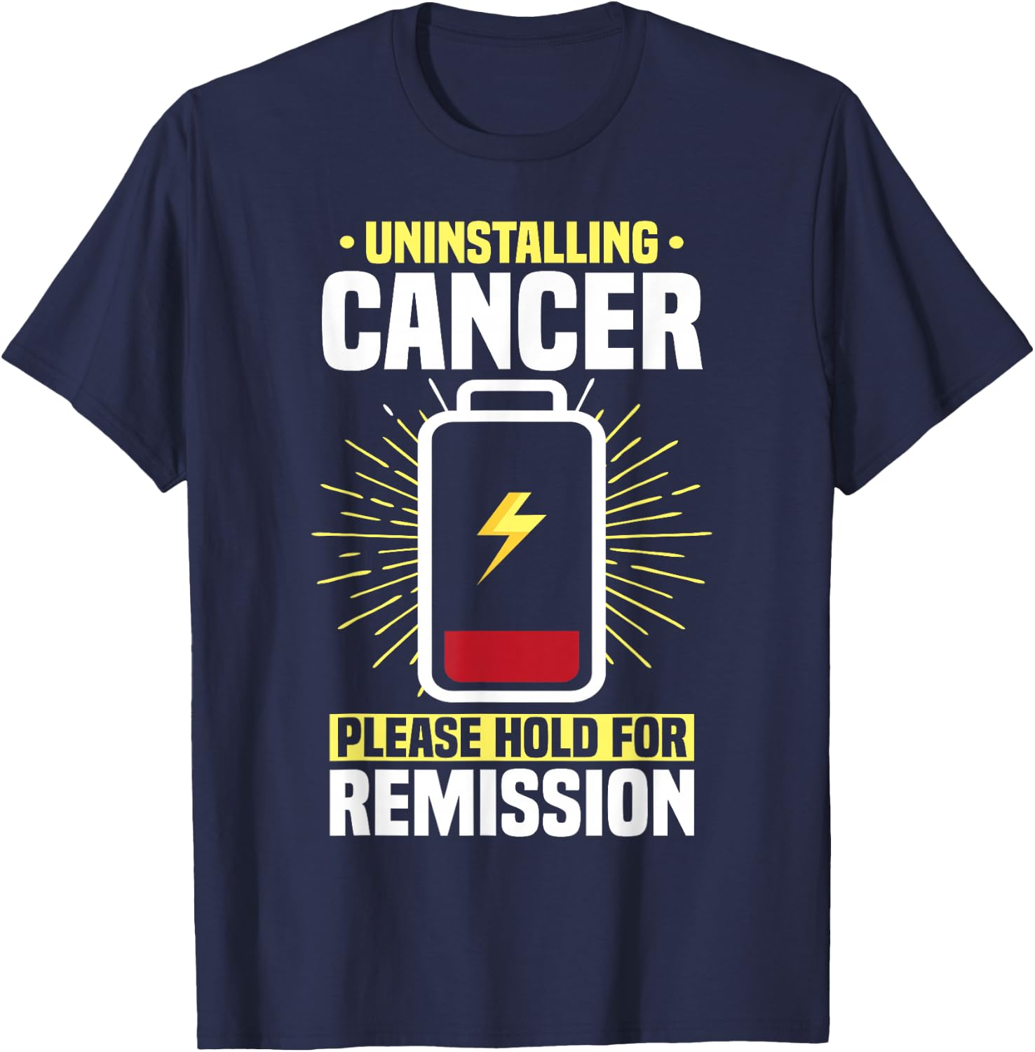 Warrior Chemotherapy Chemo Fighter T-Shirt - T-Shirt | Navy