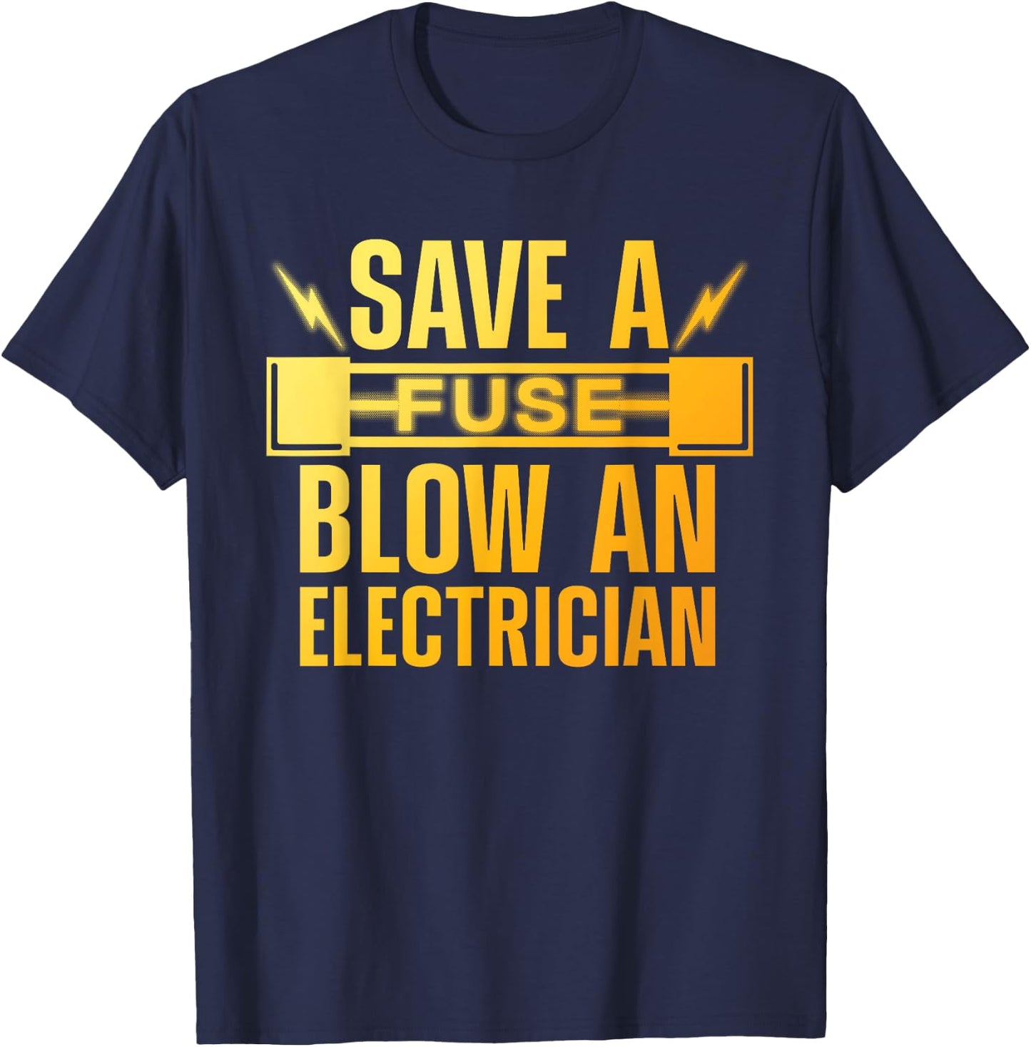 Funny Electrician Art Men Women Electrical Fuse Electrician T-Shirt - T-Shirt | Navy