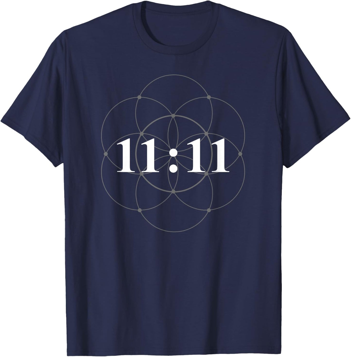 Angel Number 1111 1111 Angel Number Numerology Manifestation -Adults Black Small T-Shirt - T-Shirt | Navy