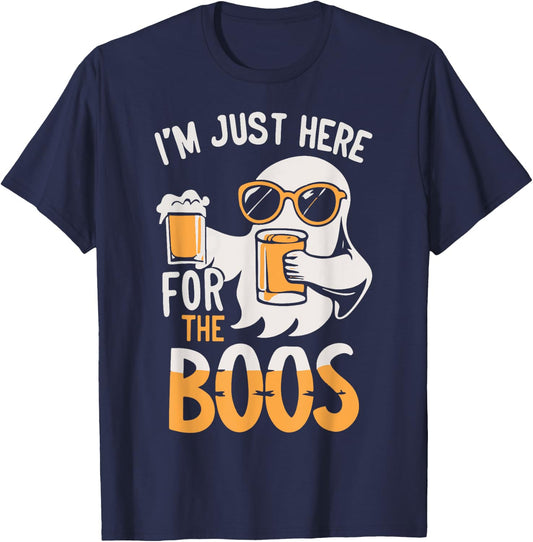 I'm Just Here for the Boos Halloween Party T-Shirt - T-Shirt | Navy