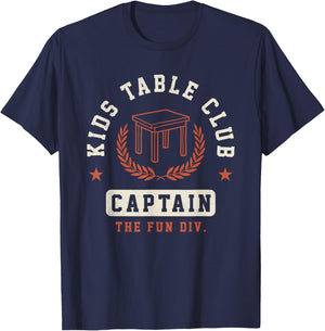 Funny Kids Table Captain Thanksgiving T-Shirt - T-Shirt | Navy