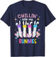Chillin With My Bunnies Easter Phlebotomist Nurse Phleb Tech T-Shirt - T-Shirt | Navy