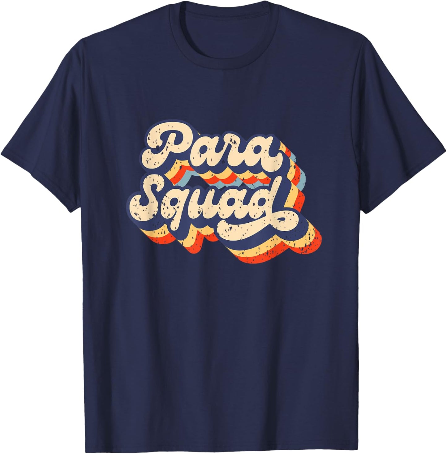 Para Squad Teacher Paraprofessional Life Para pro Retro Women Girls Kids T-Shirt - T-Shirt | Navy