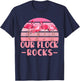 Our Flock Rocks Flamingos Lover Family Vacation Group T-Shirt - T-Shirt | Navy