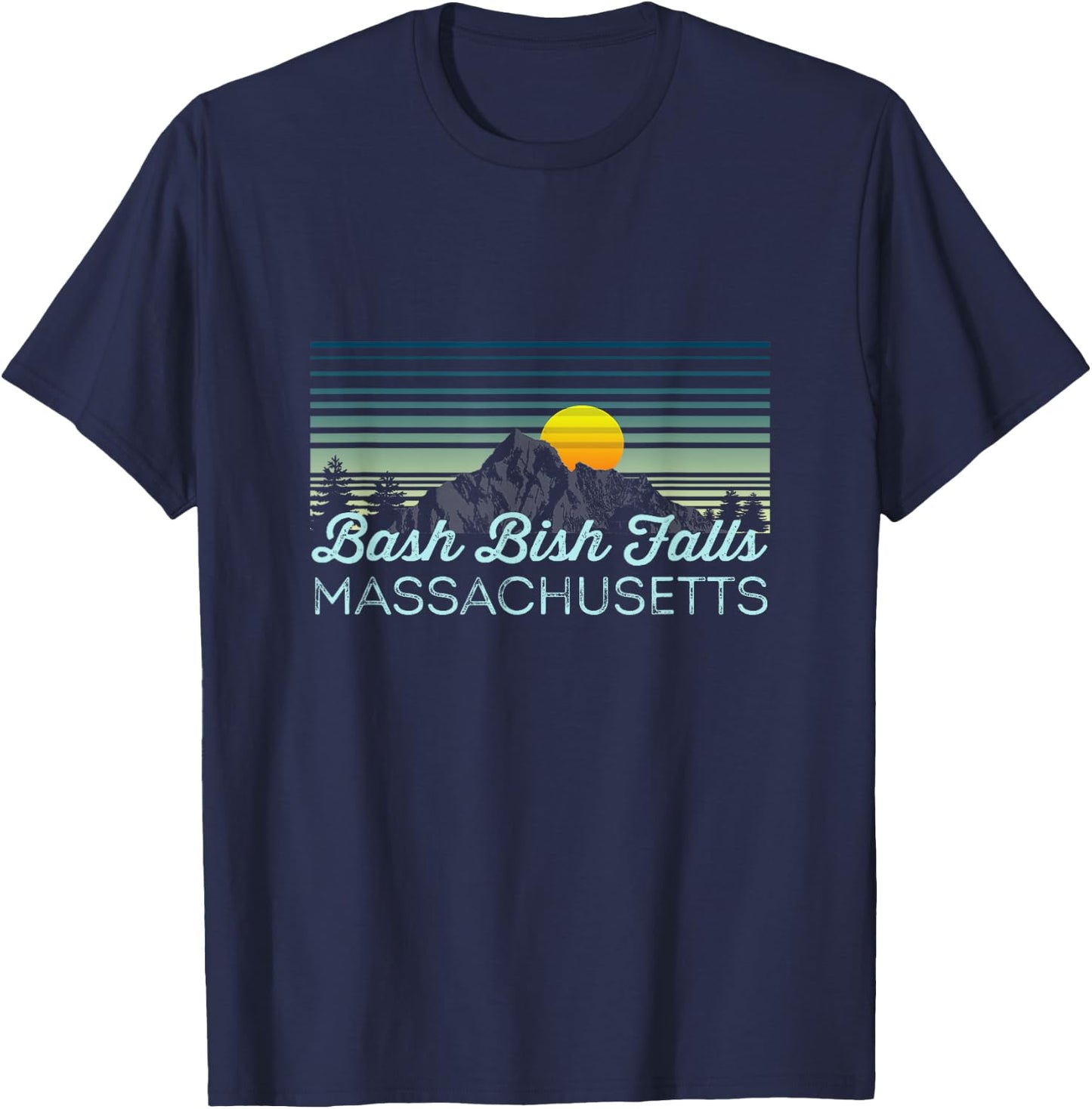 Bash Bish Falls Retro Clothes & Gear - Souvenir T-Shirt - T-Shirt | Navy
