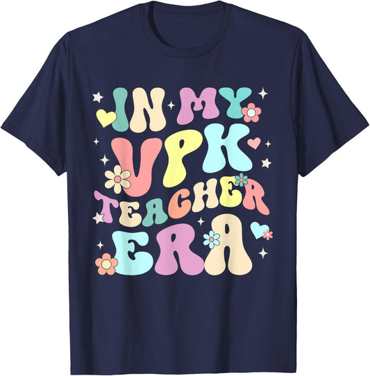 In My VPK Teacher Era Voluntary Prekindergarten Pre-K School Women T-Shirt - T-Shirt | Navy