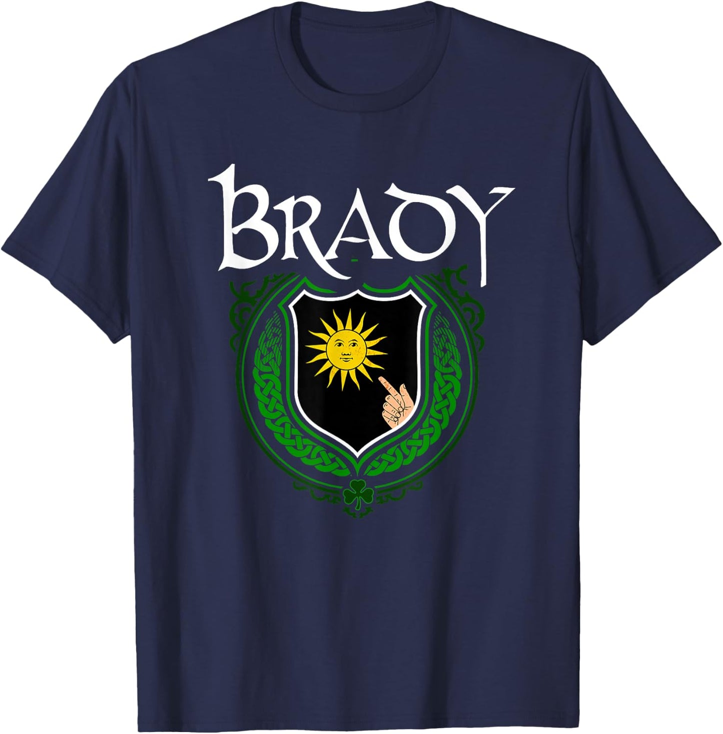 Brady Surname Irish Clan Tartan Badge Ireland T-Shirt - T-Shirt | Navy