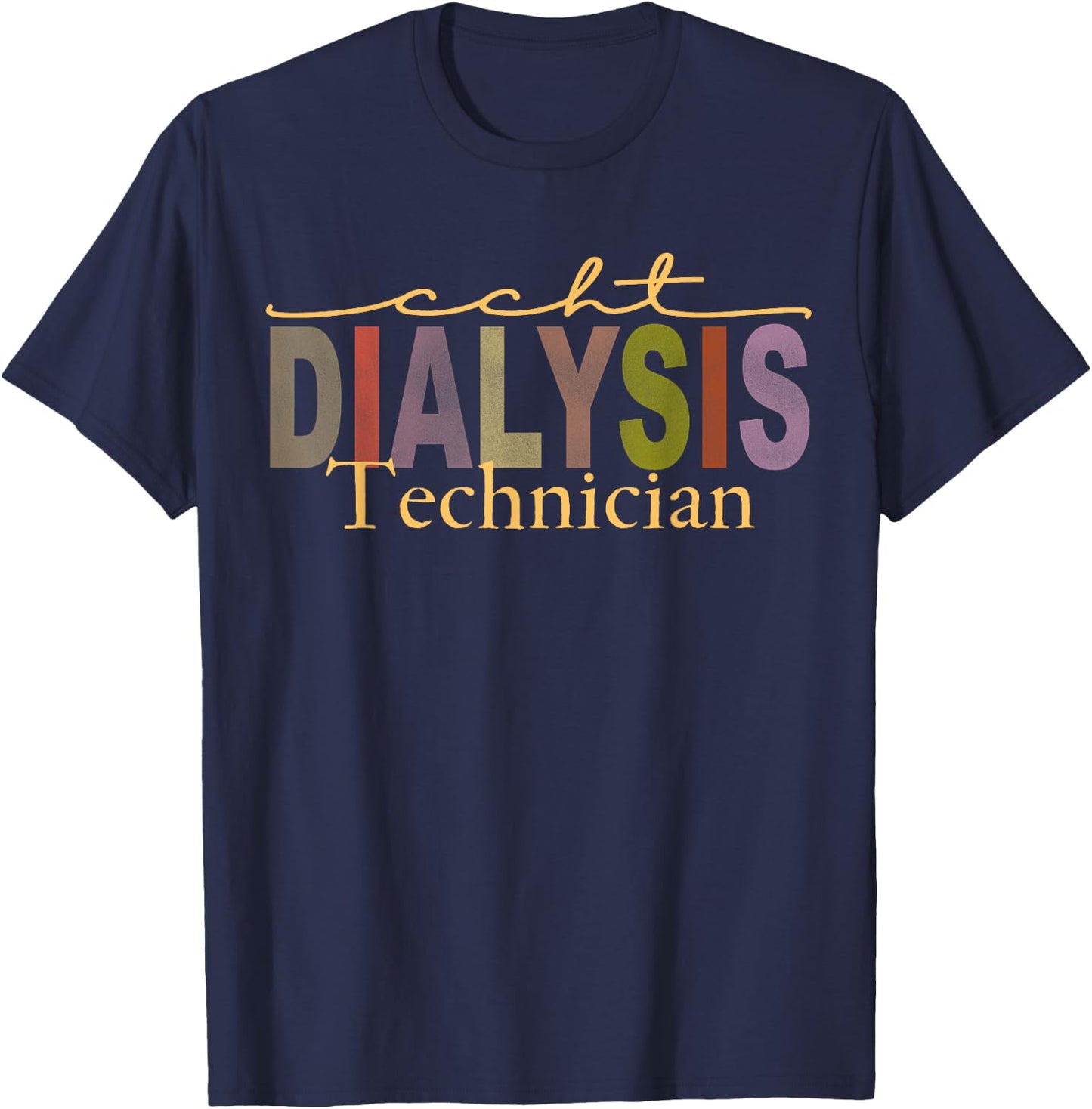 CCHT Dialysis Technician African American Hemodialysis T-Shirt - T-Shirt | Navy