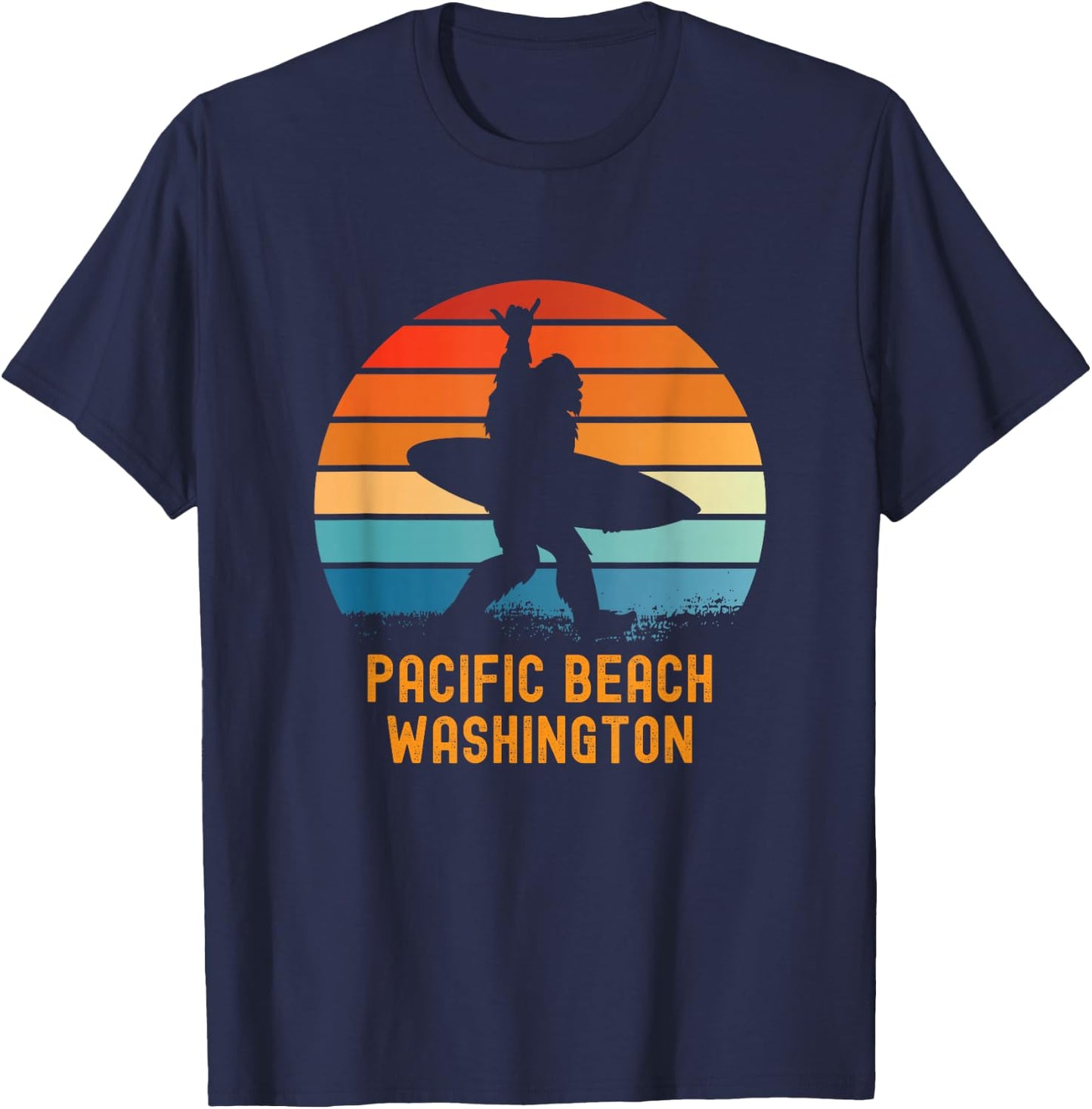 Pacific Beach - Washington Sasquatch Souvenir T-Shirt - T-Shirt | Navy
