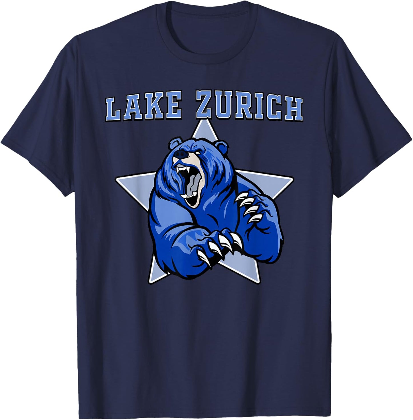 Lake Zurich Bears High School Team Spirit T-Shirt - T-Shirt | Navy