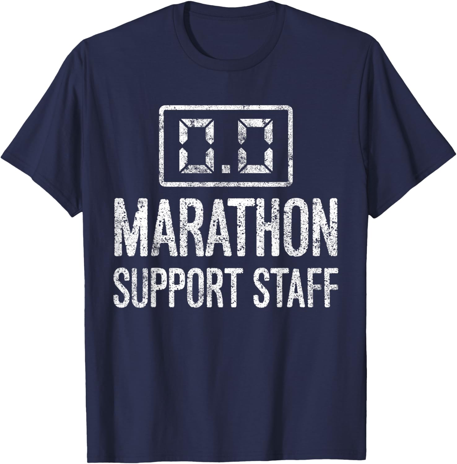 0.0 Marathon Support Crew Running Marathon Runner T-Shirt - T-Shirt | Navy