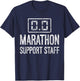 0.0 Marathon Support Crew Running Marathon Runner T-Shirt - T-Shirt | Navy