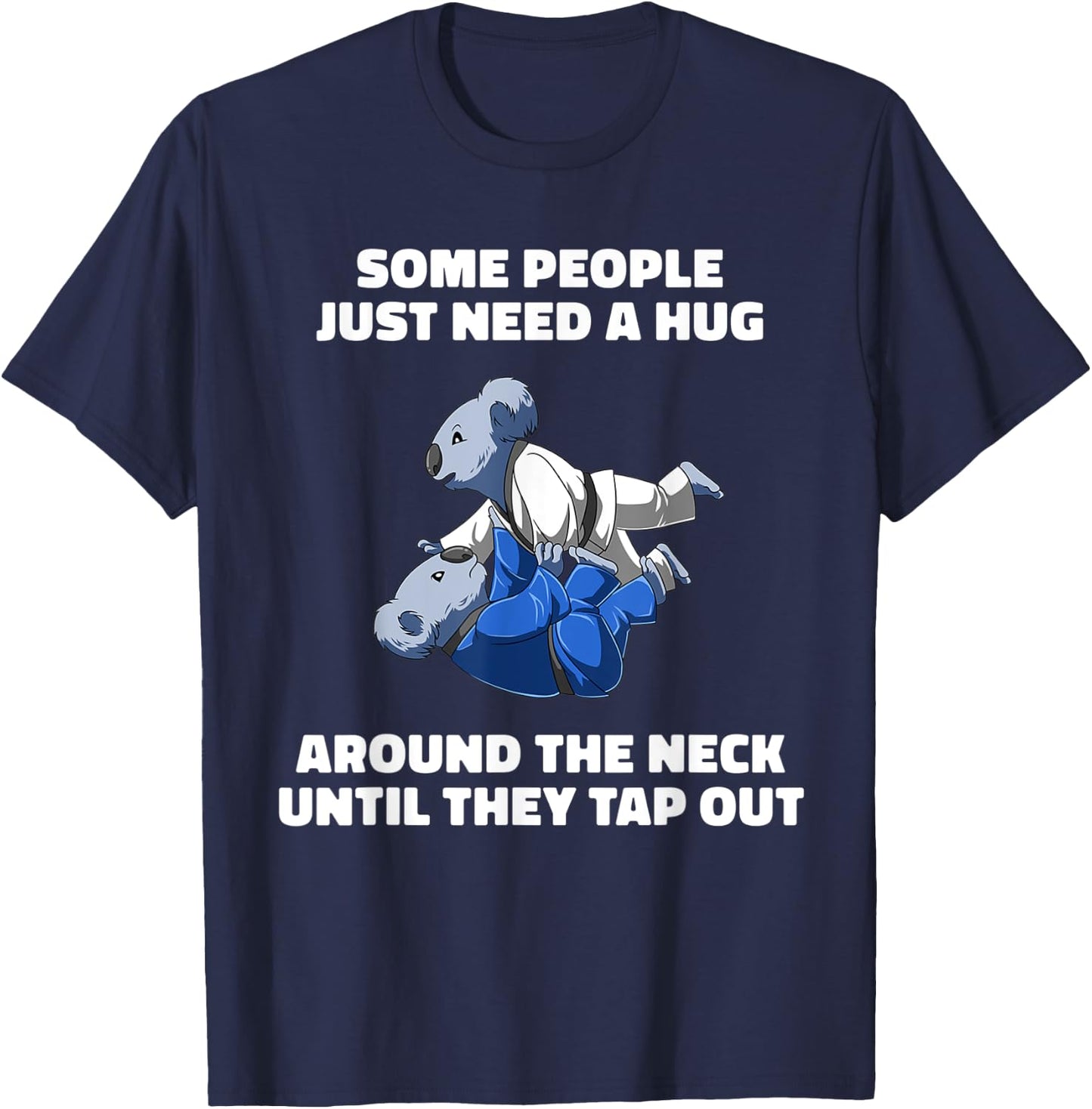 Funny Jiu Jitsu Choke Hug - BJJ Grappling Koala T-Shirt - T-Shirt | Navy