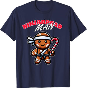 Funny Christmas Ninja Gingerbread Ninjabread T-Shirt - T-Shirt | Navy