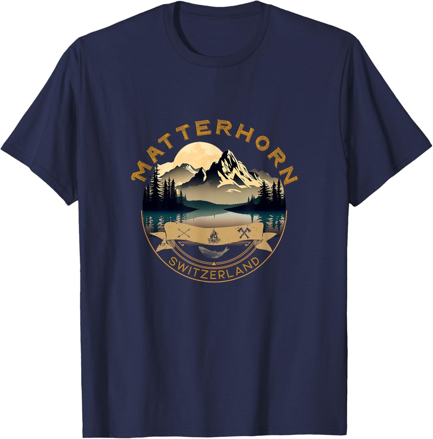 Matterhorn Vacation Apparel - Matterhorn Souvenir T-Shirt - T-Shirt | Navy