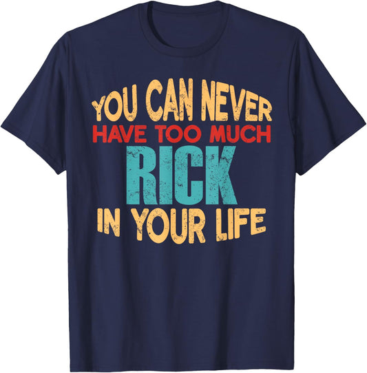 Funny Rick Personalized First Name Joke Item T-Shirt - T-Shirt | Navy