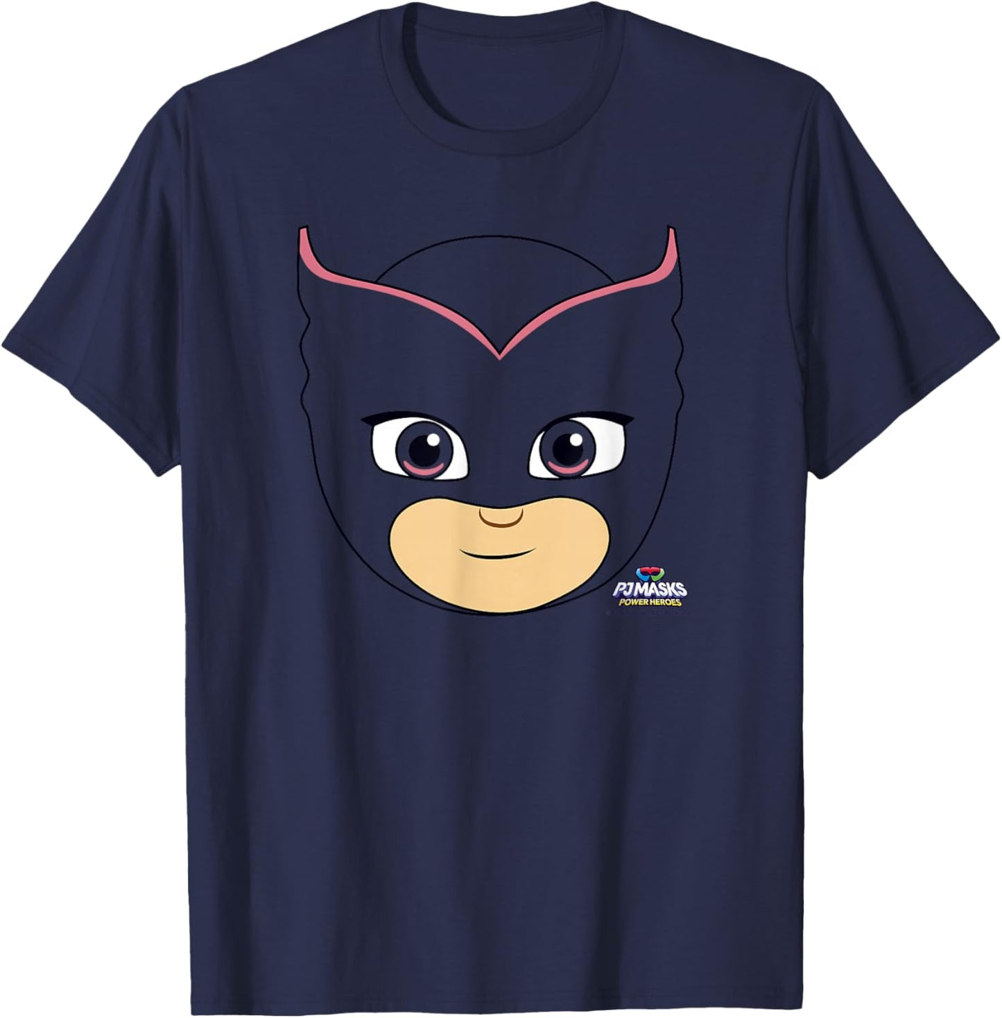 PJ Masks Owlette Power Hero Big Face Logo T-Shirt - T-Shirt | Navy