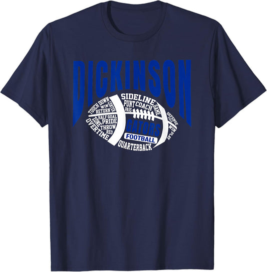 Dickinson High School - Dickinson Gators T-Shirt - T-Shirt | Navy
