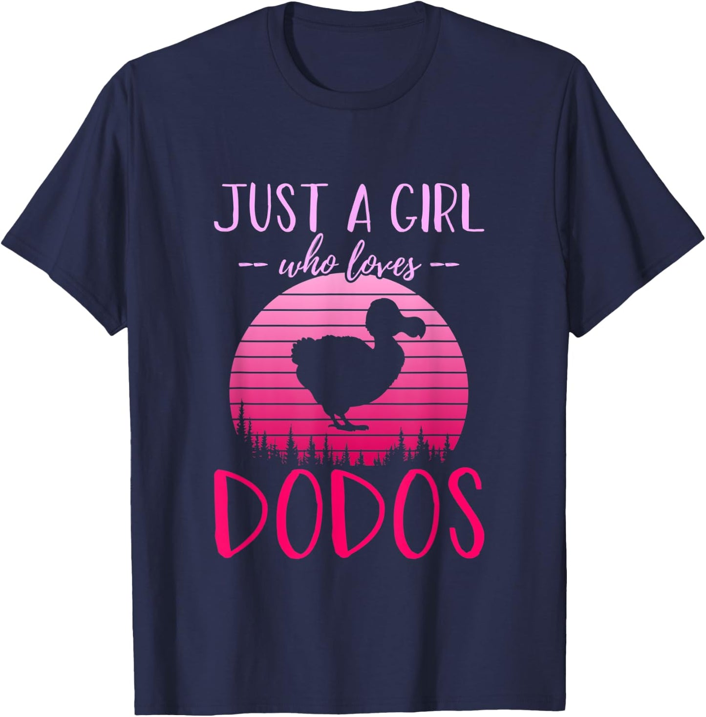 Just A Girl Who Loves Dodos, Funny Girls T-Shirt - T-Shirt | Navy