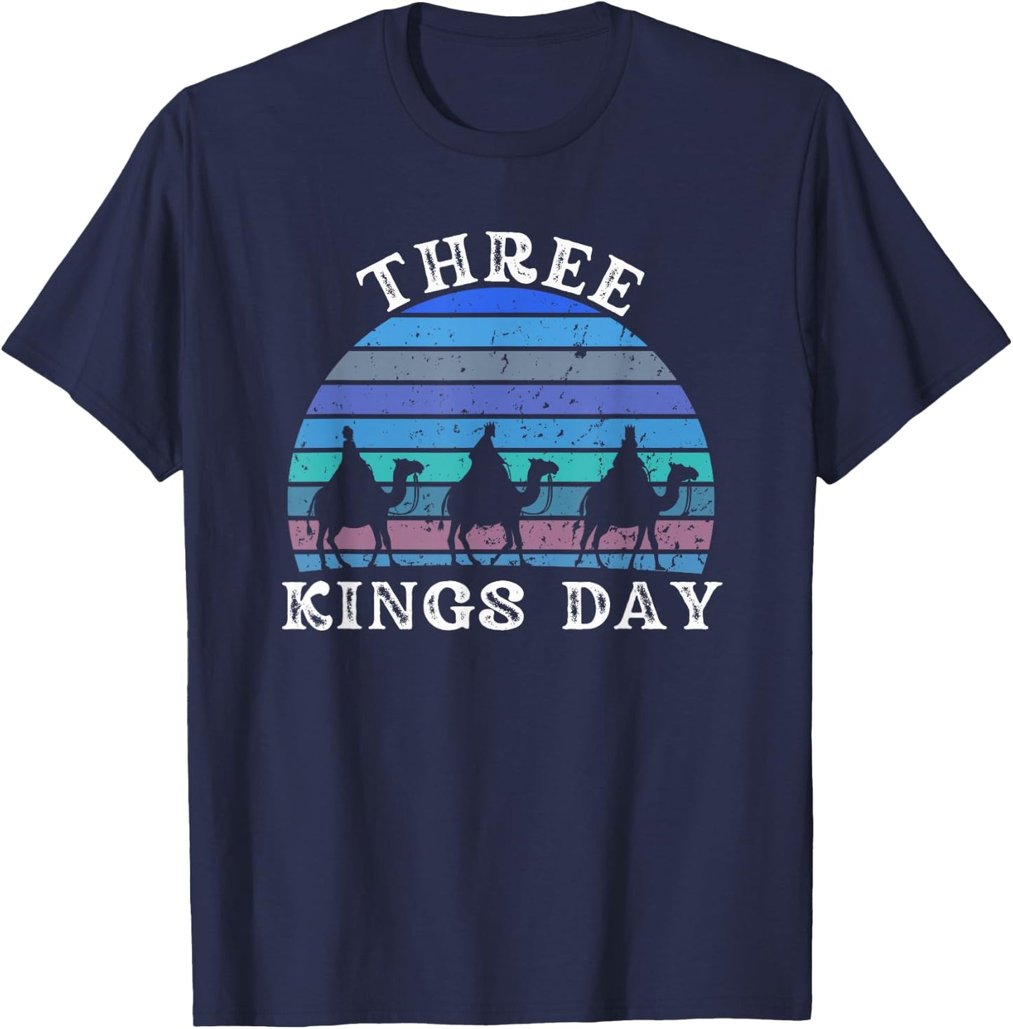 Three Kings day Feliz Dia De Reyes Christian faith Epiphany T-Shirt - T-Shirt | Navy