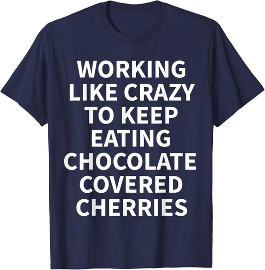 Chocolate Covered Cherry Apparel - Cute Funny Cherry Design T-Shirt - T-Shirt | Navy