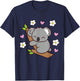 Koala Cute Koala Bear with Flowers Australia Koala T-Shirt - T-Shirt | Navy