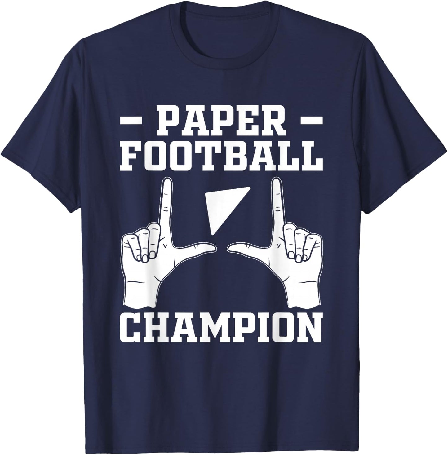 Paper Football Champion Finger Flick Tabletop Gridiron T-Shirt - T-Shirt | Navy