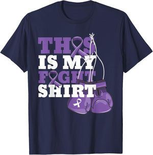 This Is My Fight Shirt Hodgkin Lymphoma Fighter Strong T-Shirt - T-Shirt | Navy