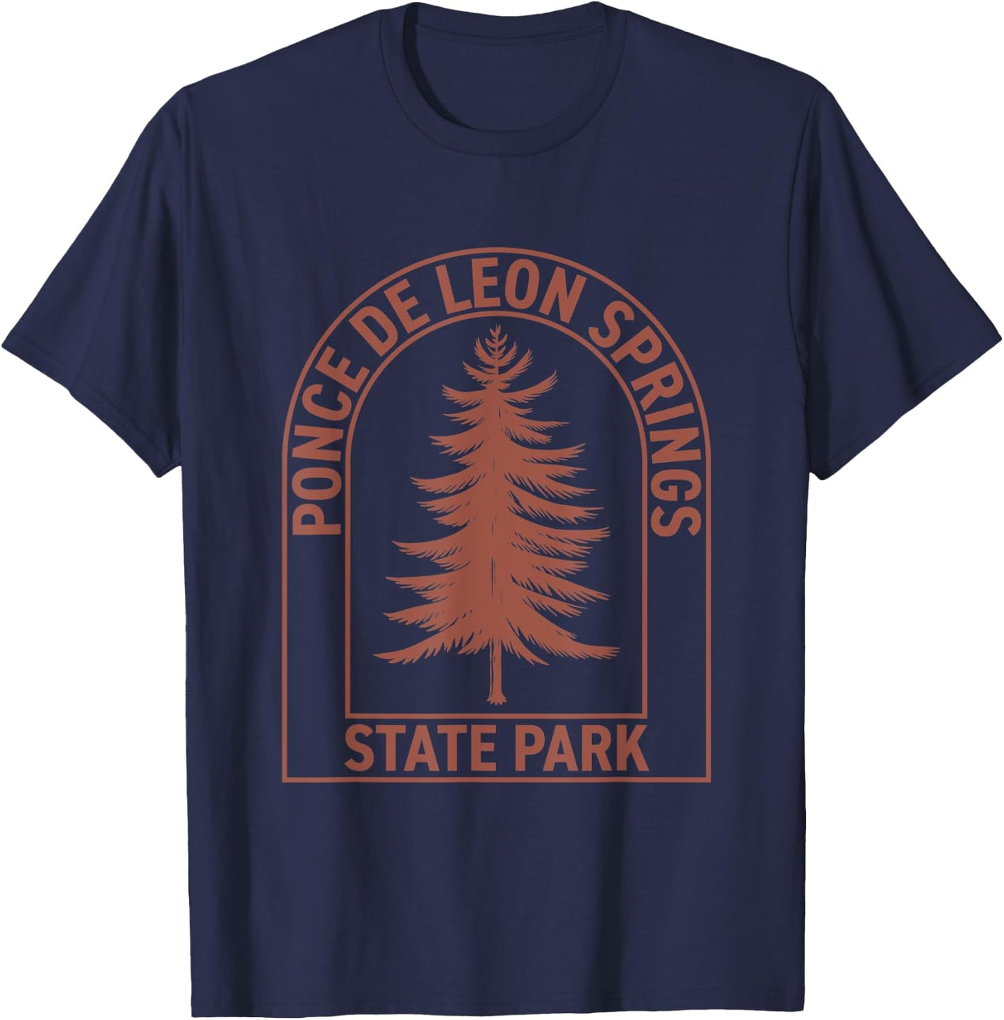 Ponce De Leon Springs State Park Florida Vintage Tree T-Shirt - T-Shirt | Navy