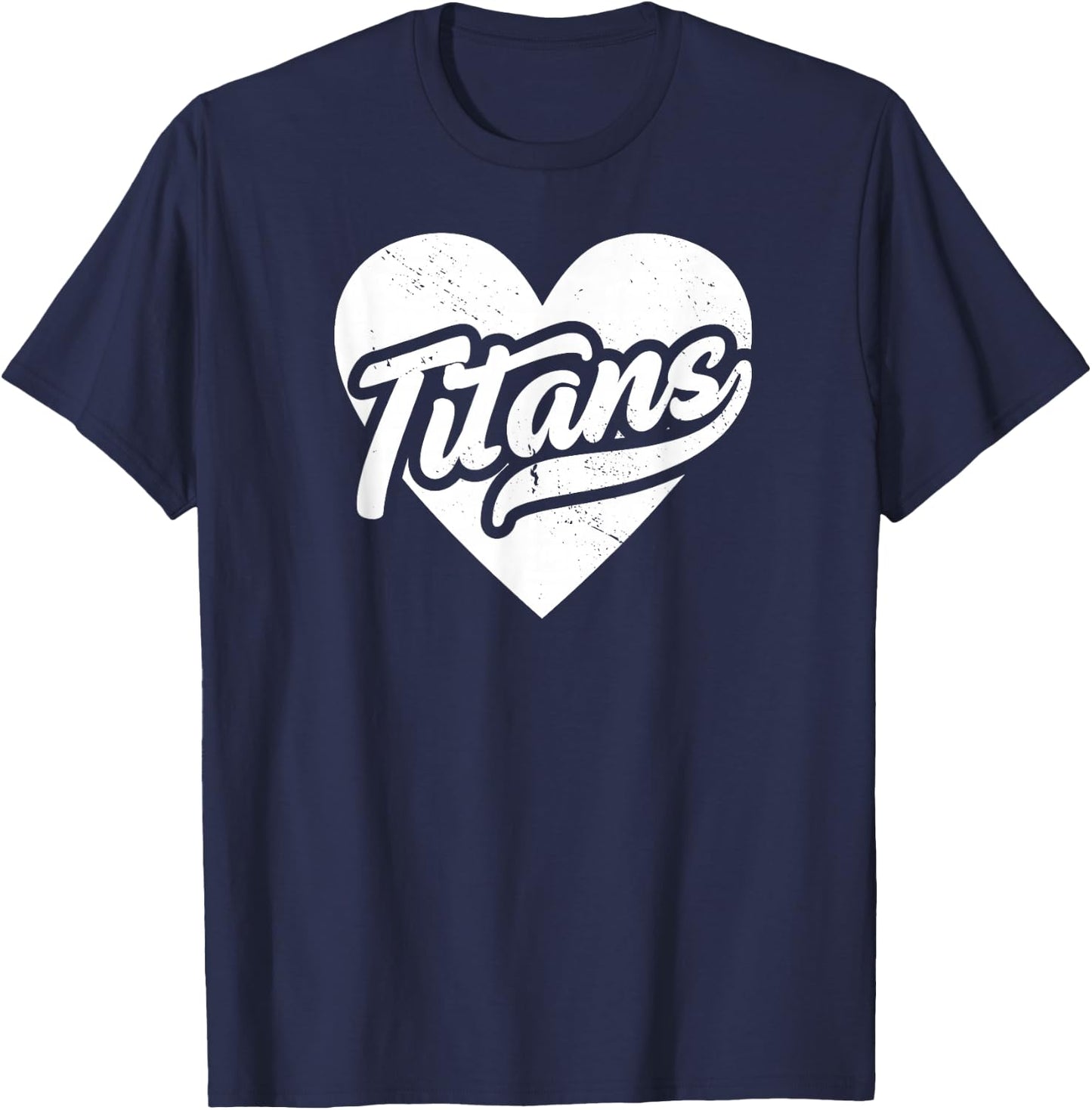 Vintage Titans School Spirit Go Titans Love T-Shirt - T-Shirt | Navy
