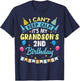 I Can't Keep Calm It's My Grandson's 2nd Birthday Happy Him T-Shirt - T-Shirt | Navy