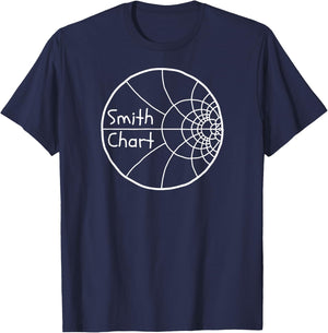 SMITH CHART Electrical Engineer Radio Electronics Impedance T-Shirt - T-Shirt | Navy