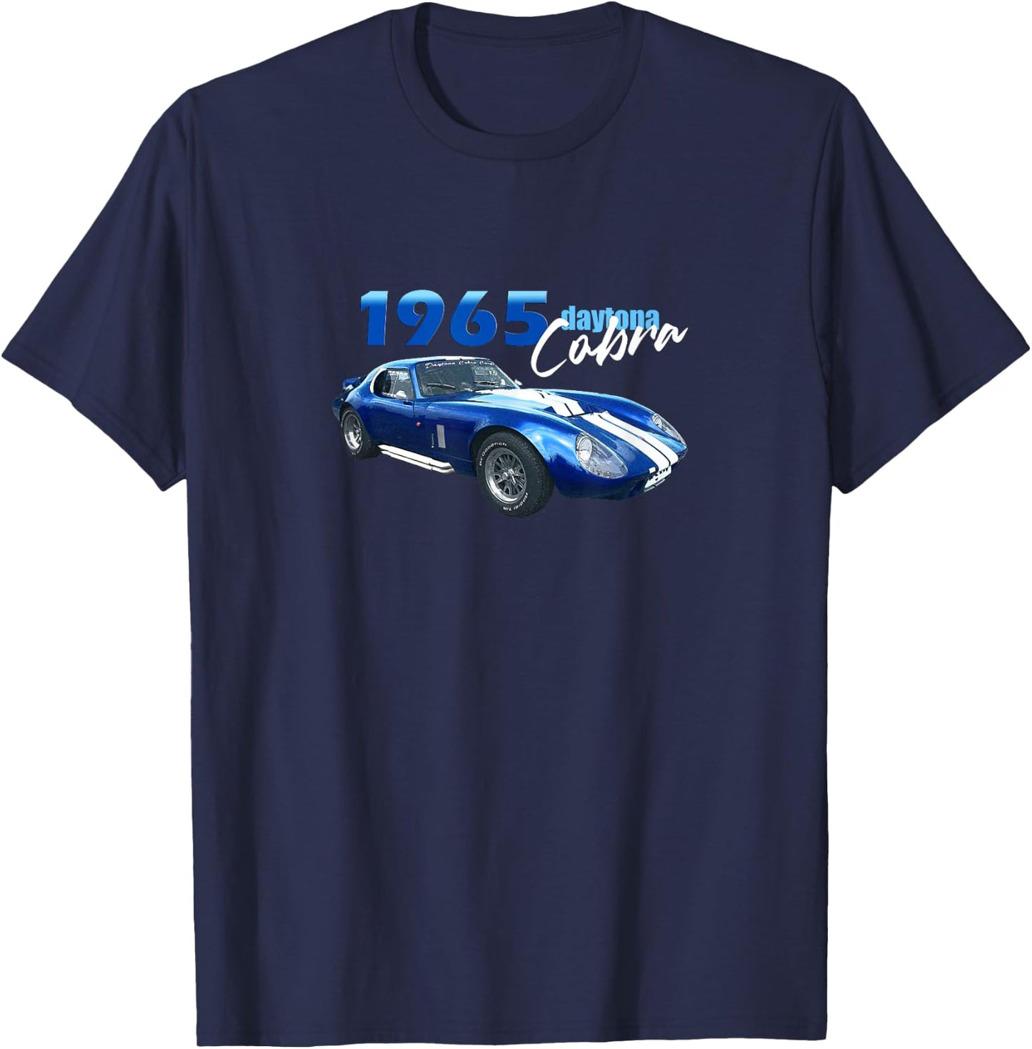 Classic Cars, Sport Cars,1965 Cobra, Racing, 1960's Daytona T-Shirt - T-Shirt | Navy