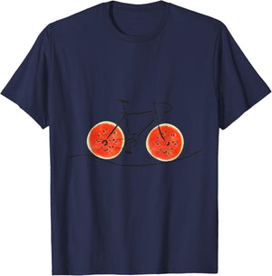 Fruity Bicycle watermelon Lover MTB Biker T-Shirt - T-Shirt | Navy
