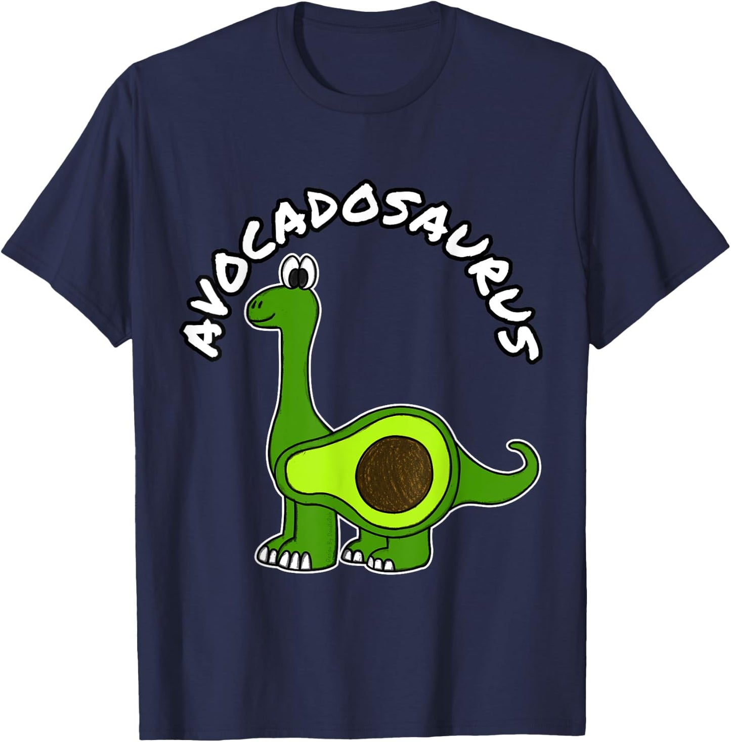 Avocadosaurus Avocado Dinosaur Plant Based Funny Vegan T-Shirt - T-Shirt | Navy