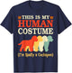 Halloween Day This Is My Human Costume I'm Really A Cockapoo T-Shirt - T-Shirt | Navy