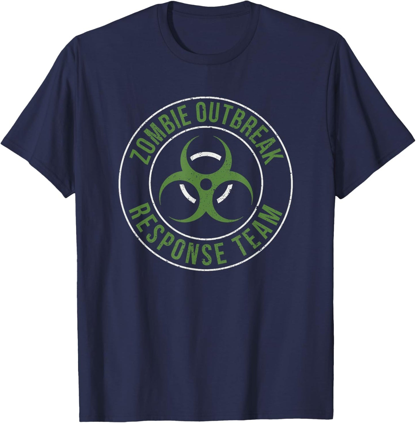 Zombie Outbreak Response Team Halloween Apocalypse Gas Mask T-Shirt - T-Shirt | Navy