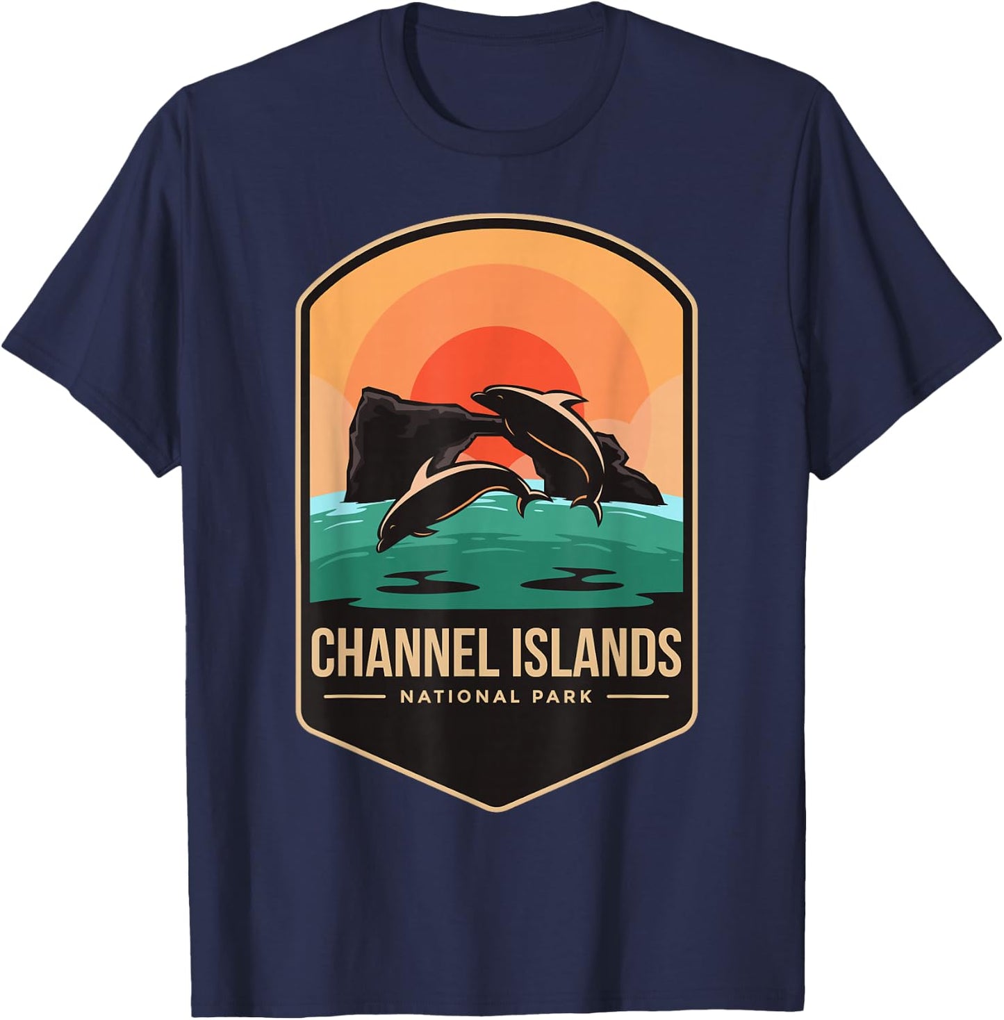 Channel Islands National Park 1980 California T-Shirt - T-Shirt | Navy