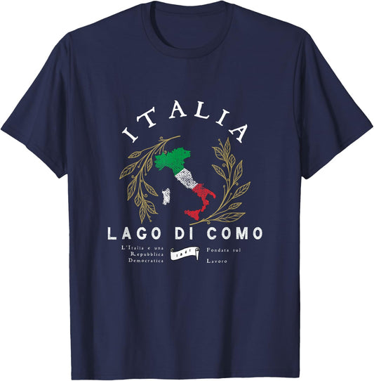 Lago Di Como Italy Vacation Souvenir T-Shirt - T-Shirt | Navy