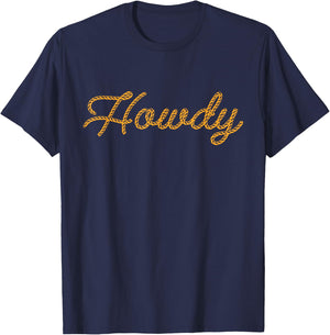 Howdy Rodeo Western Retro Vintage Country Southern T-Shirt - T-Shirt | Navy