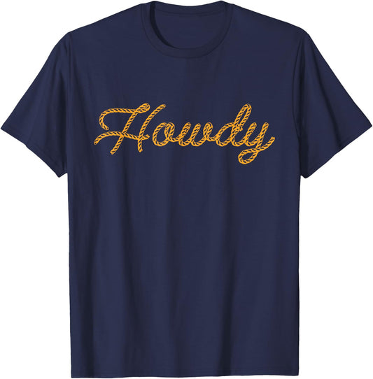 Howdy Rodeo Western Retro Vintage Country Southern T-Shirt - T-Shirt | Navy