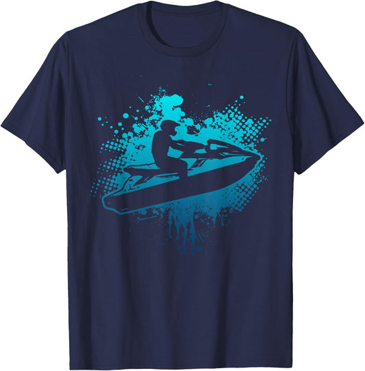 Jet Ski Water Sports Lake Jet Skiing T-Shirt - T-Shirt | Navy
