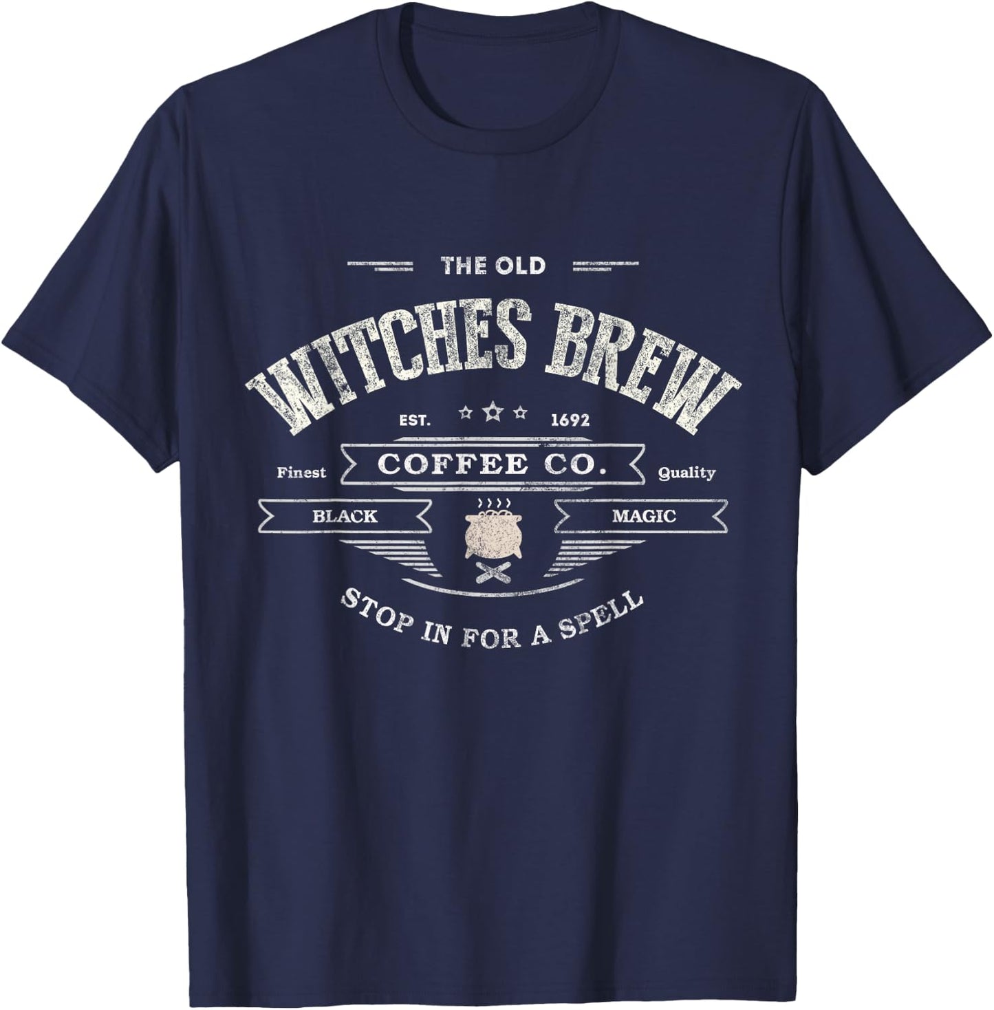 Funny WITCHES BREW Wiccan Coffee Co Black Magic Company T-Shirt - T-Shirt | Navy