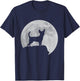 Moon And Dog Silhouette - Chihuahua T-Shirt - T-Shirt | Navy