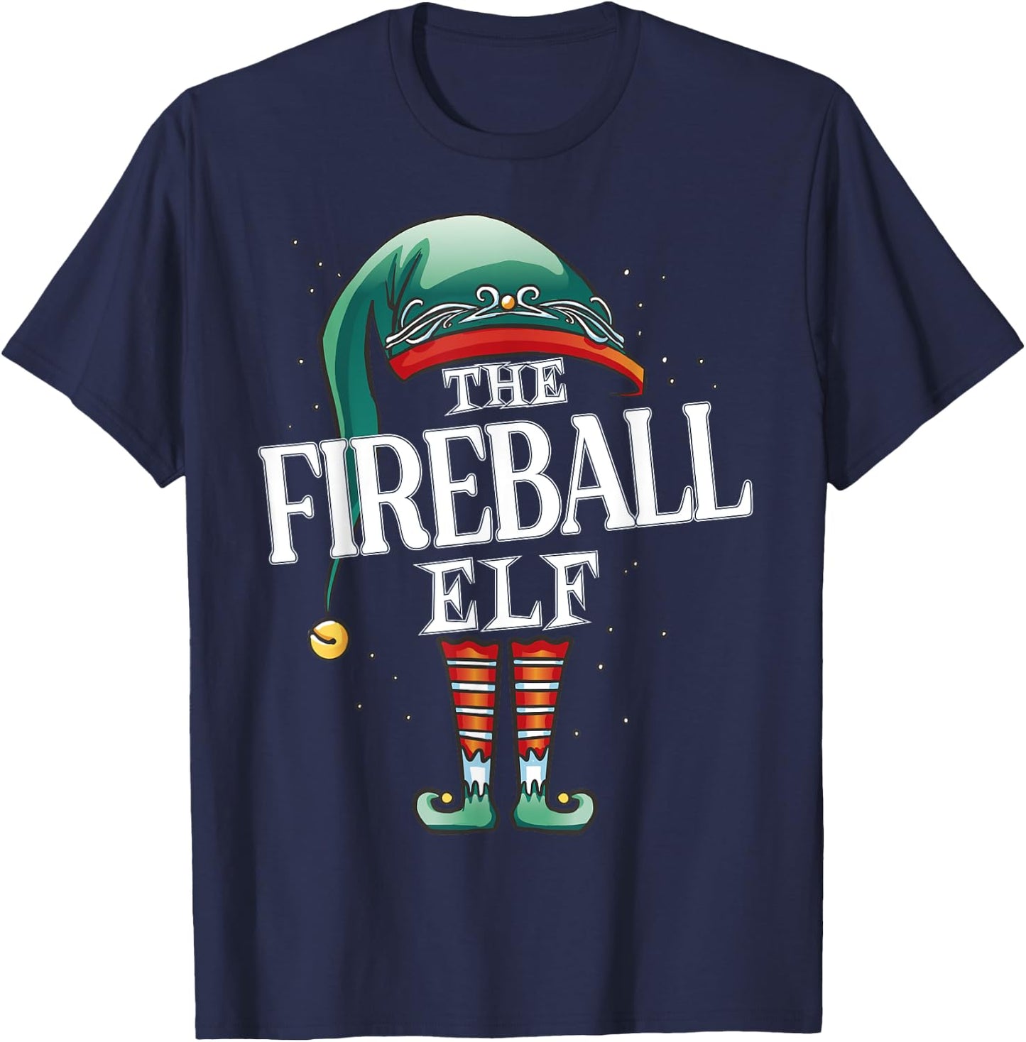 Fireball Elf Christmas Group Xmas Pajama Party T-Shirt - T-Shirt | Navy