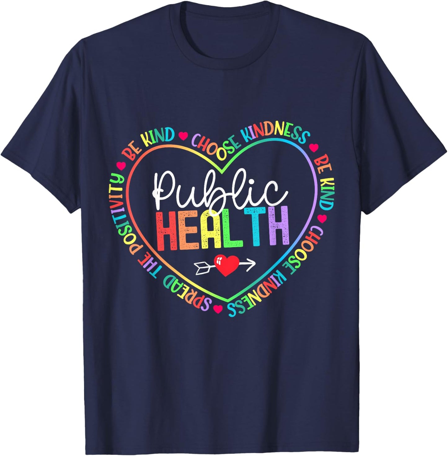 Public Health Words & Healthcare Worker Epidemiologist T-Shirt - T-Shirt | Navy