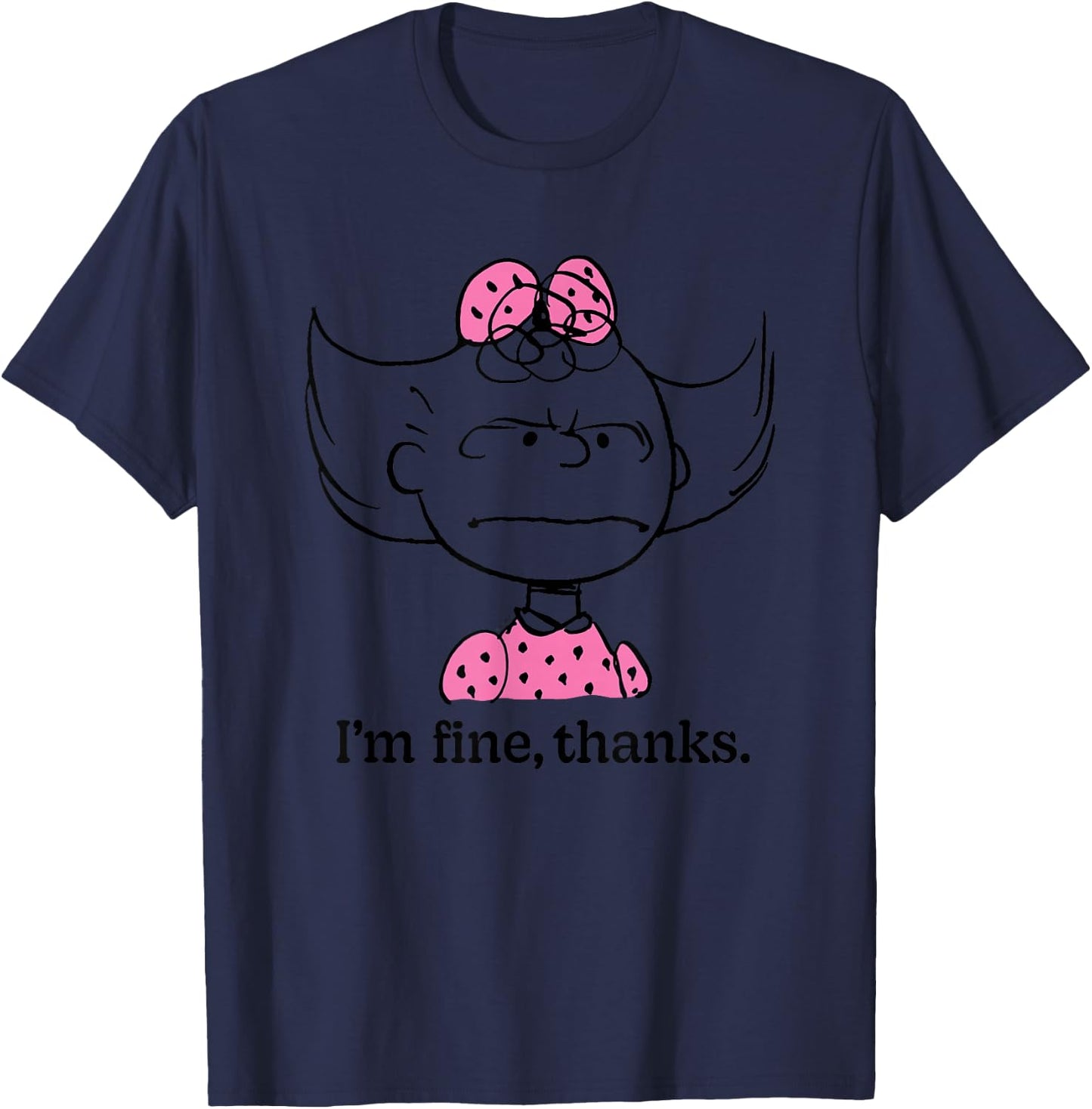 Peanuts - Sally Fine Thank You T-Shirt - T-Shirt | Navy